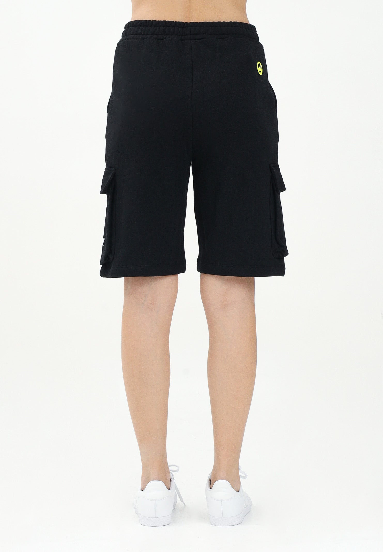BARROW Shorts sportivo nero per donna, ragazzi e bambini con stampa logo S5BKJUBE084 110 BARROW 