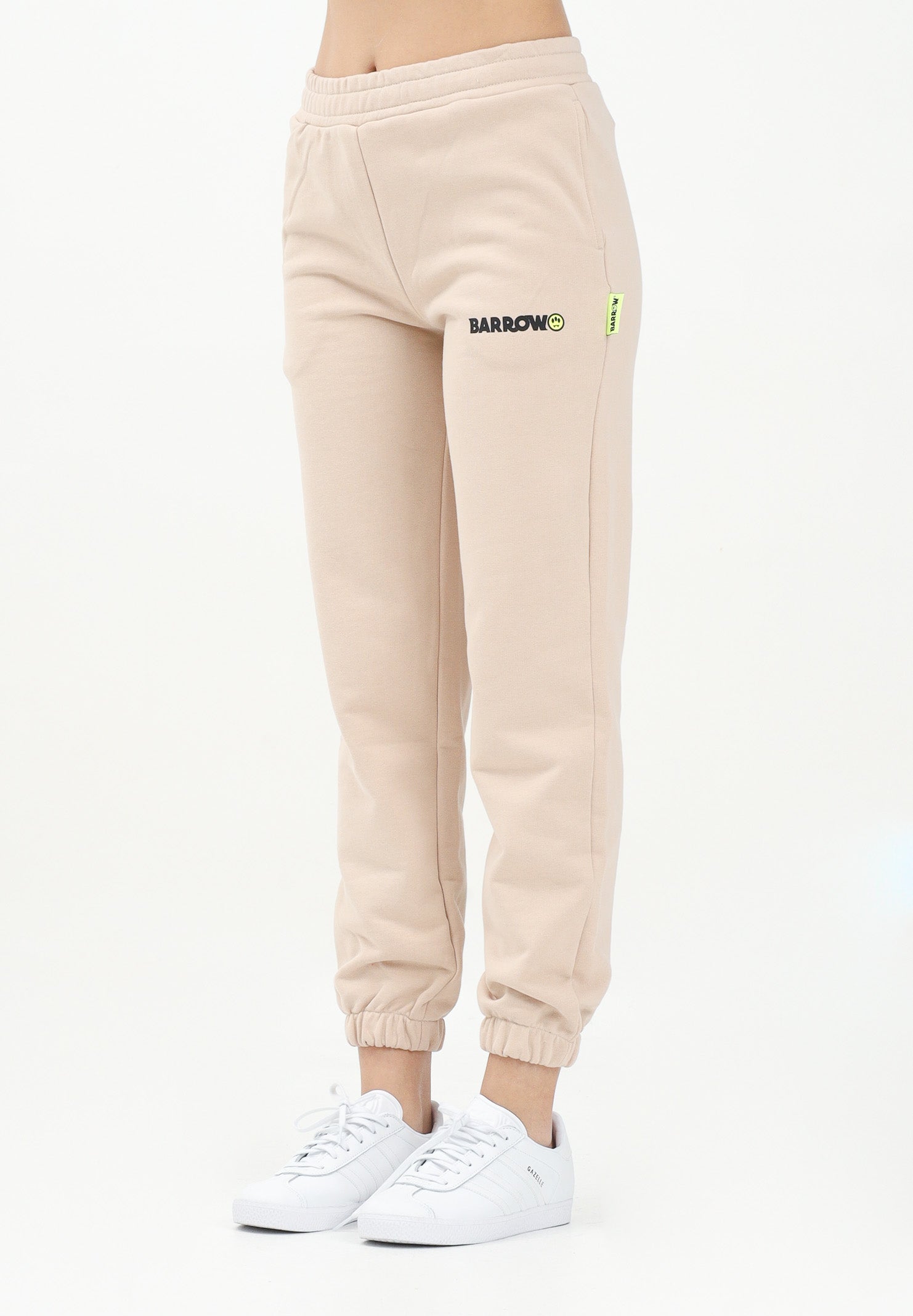 BARROW Pantalone sportivo beige per donna, ragazzi e bambini con stampa logo S5BKJUFP081 092 BARROW 