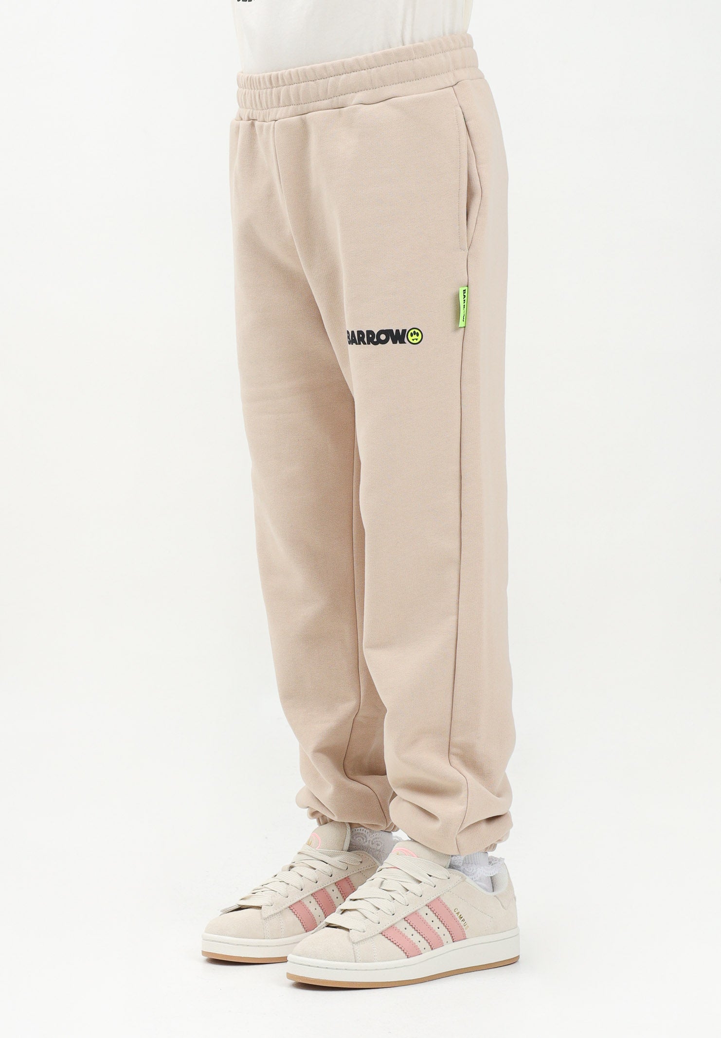BARROW Pantalone sportivo beige per donna, ragazzi e bambini con stampa logo S5BKJUFP081 092 BARROW 