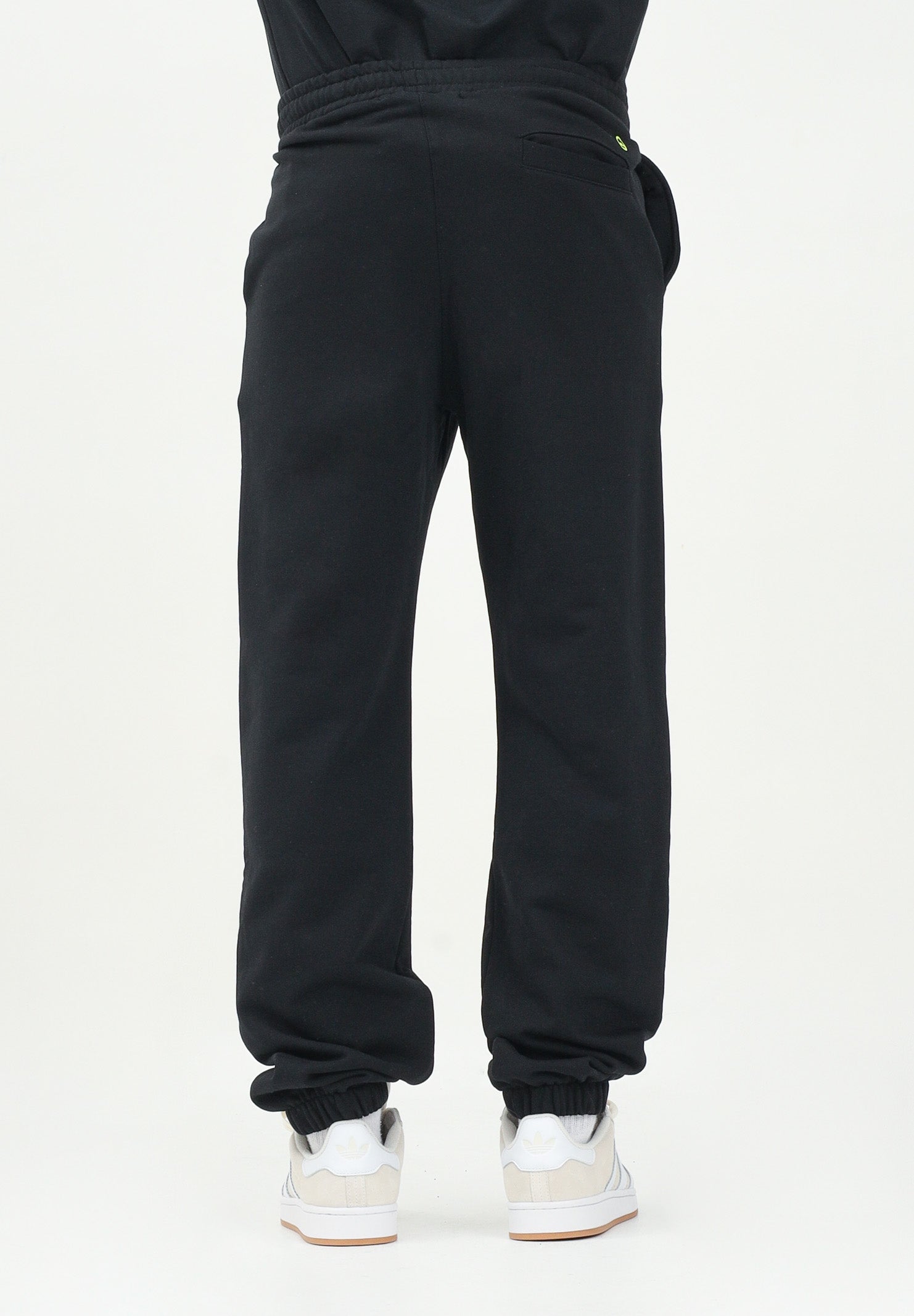 BARROW Pantalone sportivo nero per uomo e donna con stampa logo S5BWUAFP085 110 BARROW 