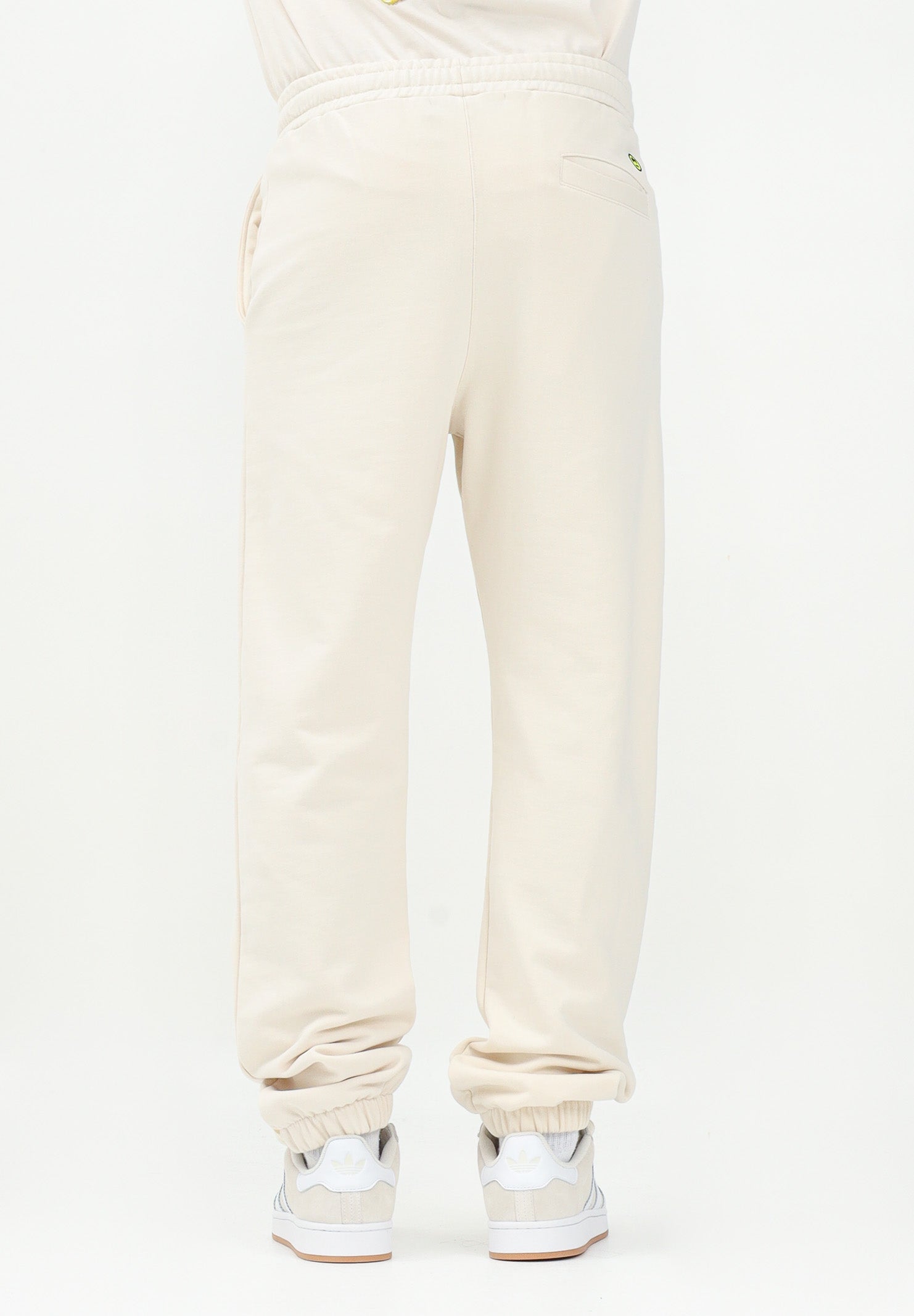 BARROW Pantalone sportivo vaniglia per uomo e donna con stampa logo S5BWUAFP085 BW029 BARROW 
