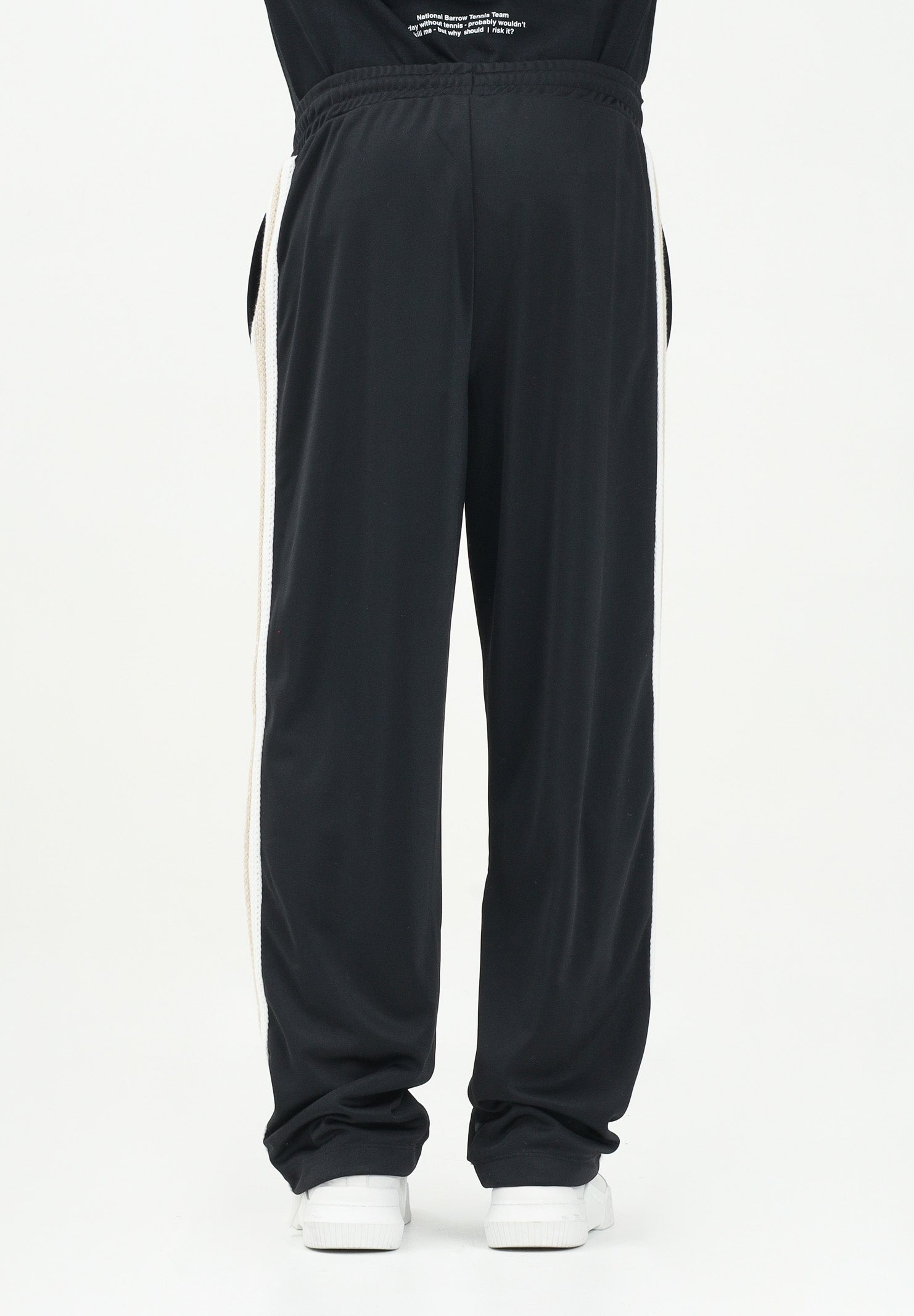 BARROW Pantalone sportivo nero per uomo e donna con bande laterali a contrasto S5BWUAPA016 110 BARROW 