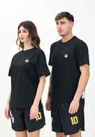BARROW T-shirt a manica corta nera per uomo e donna con stampa logo S5BWUATH087 110 BARROW 