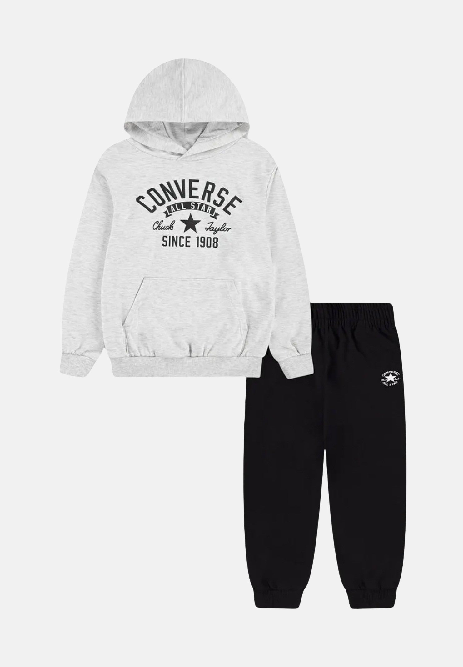CONVERSE Tuta Retro Remix grigia e nera per bambino e bambina 9CH011 W6M CONVERSE 