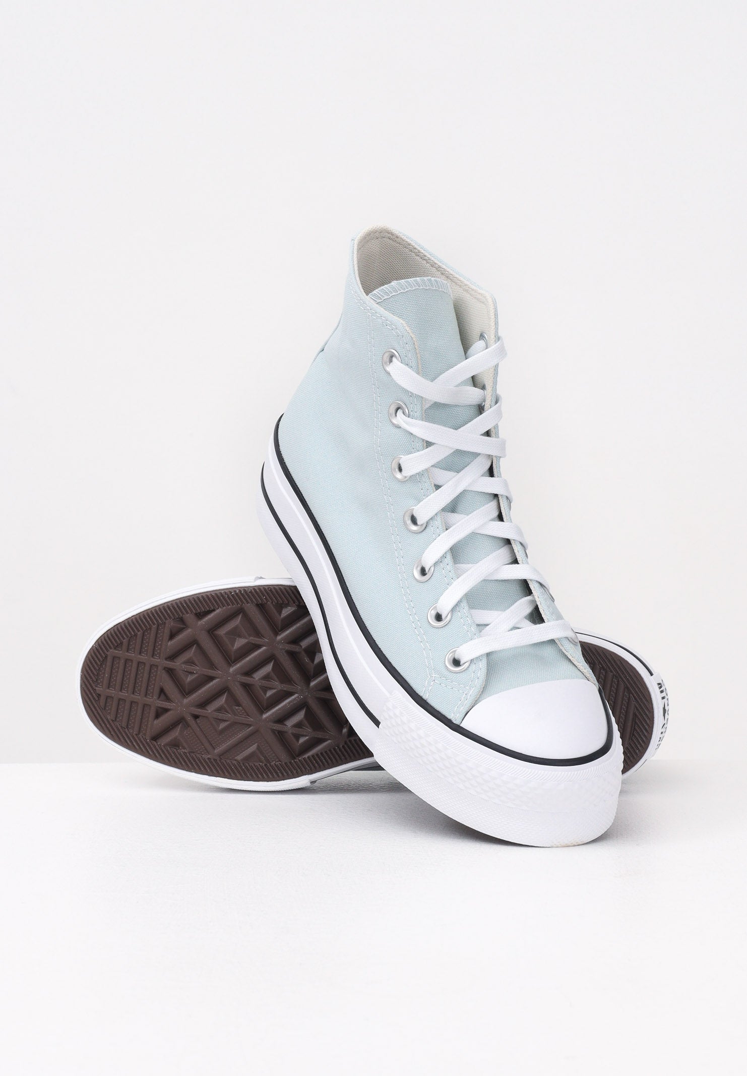 CONVERSE Sneakers Chuck Taylor All Star Platform verde acqua da donna A11873C . CONVERSE 