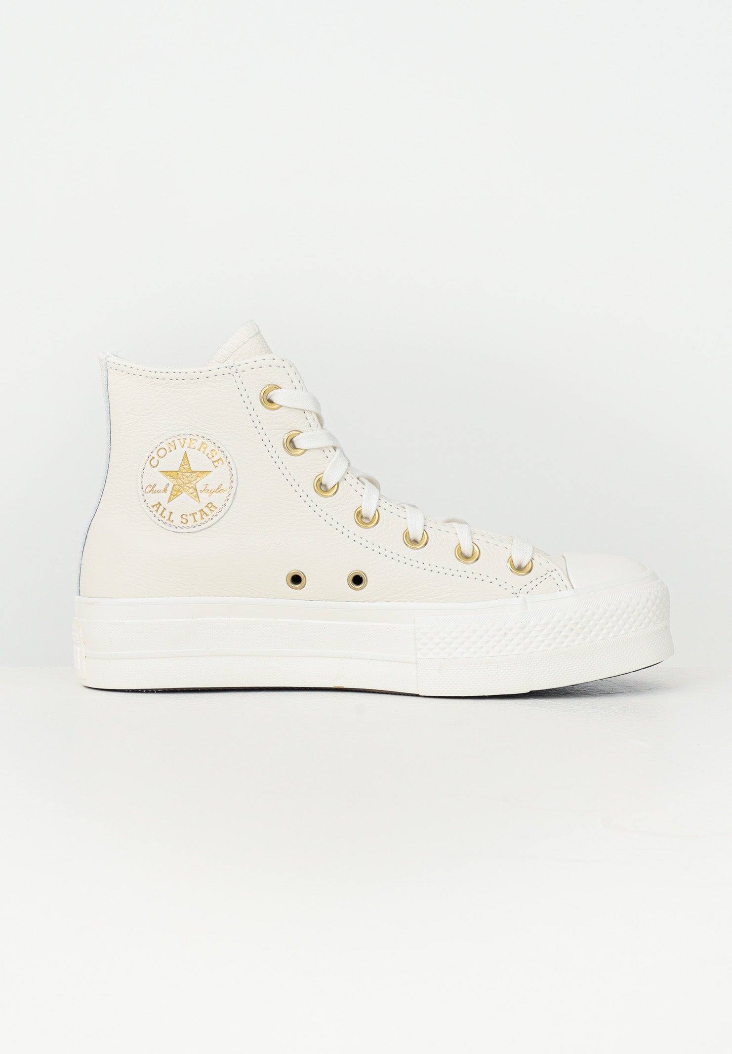 CONVERSE Sneakers Chuck Taylor All Star Lift Platform Golden Hits panna da donna A12764C . CONVERSE 