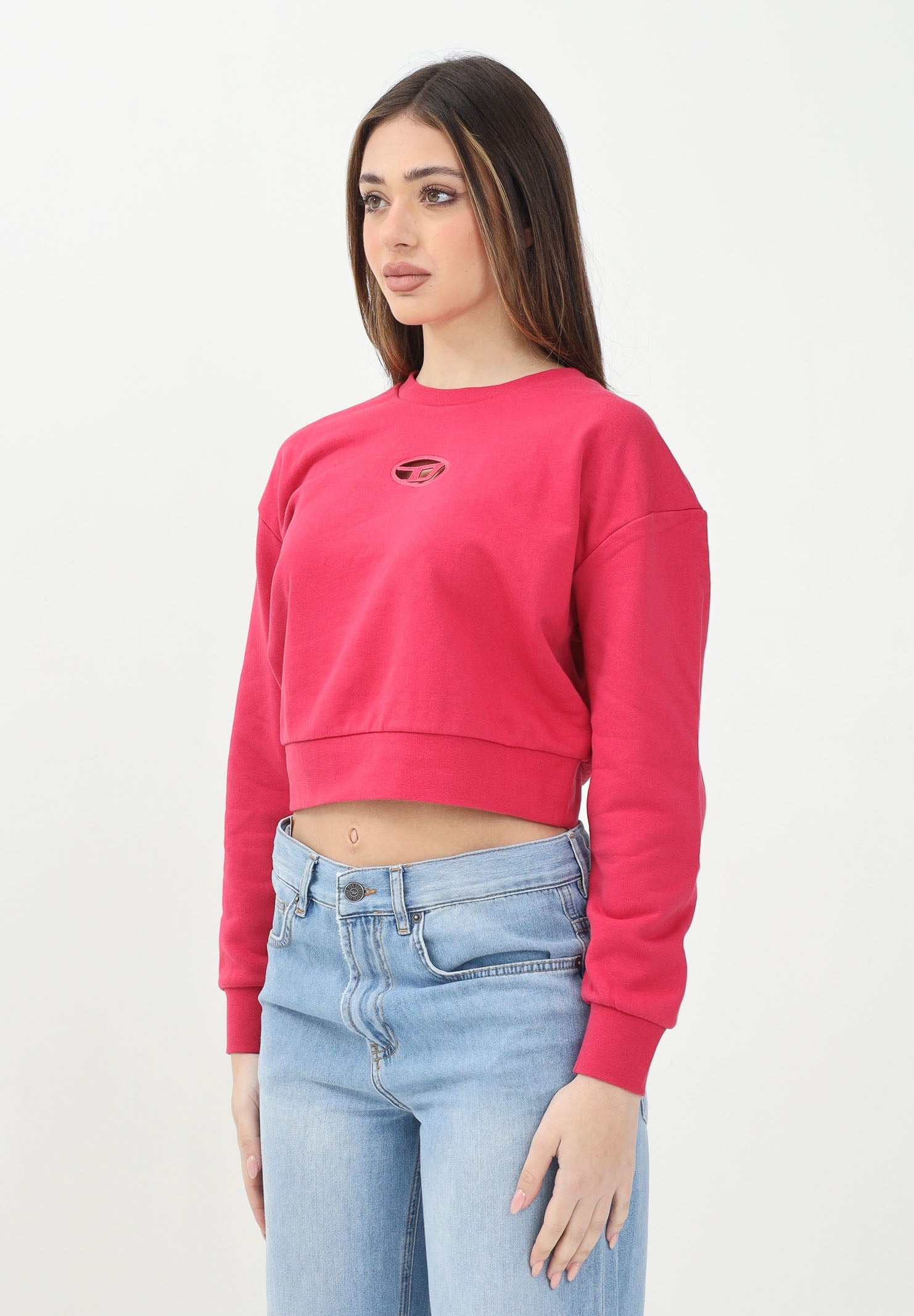 DIESEL Felpa girocollo Straslium rosso fragola per donna, ragazze e bambine J01826KYAX3 K362 DIESEL 
