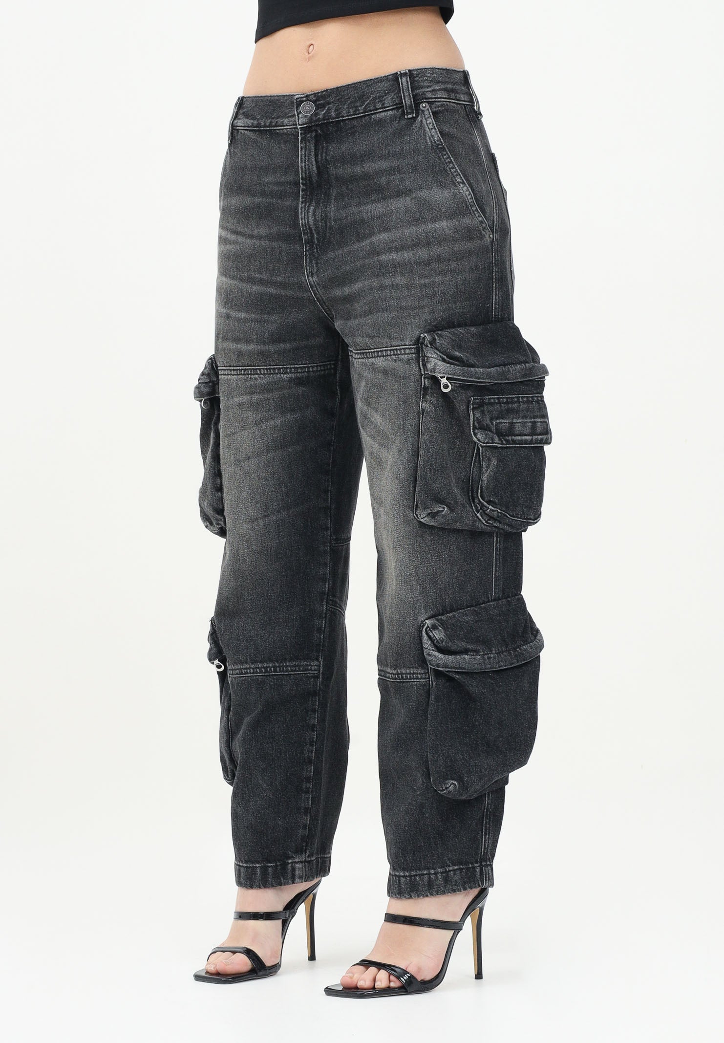 DIESEL Jeans cargo Dfish-Cargo-S-J in denim nero J02155KXBNE K02 DIESEL 