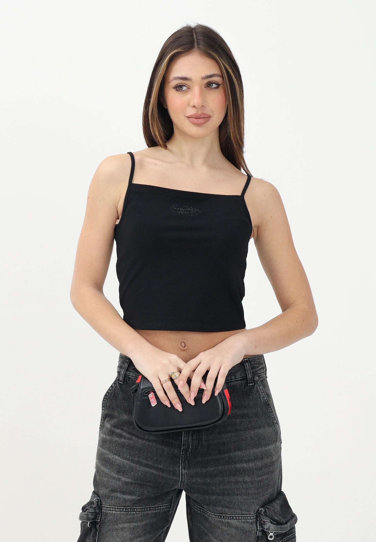 DIESEL Canotta Trind nera per donna, ragazze e bambine J022010AFAA K900 DIESEL 