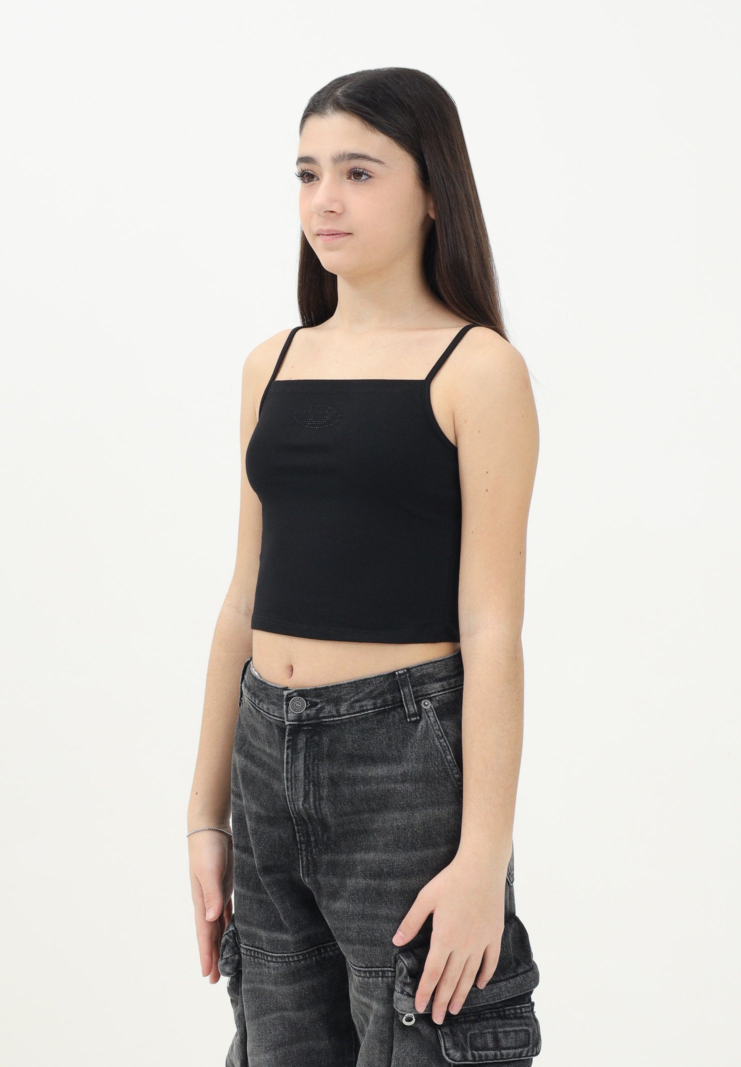DIESEL Canotta Trind nera per donna, ragazze e bambine J022010AFAA K900 DIESEL 
