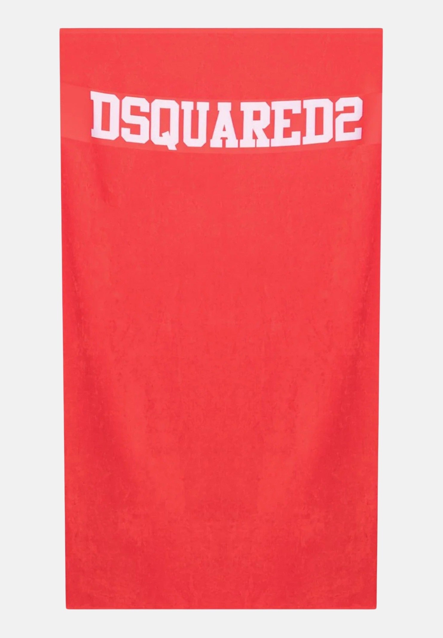 Telo mare rosso per uomo e donna con logo jacquard D7P005450 613 DSQUARED2 