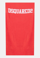 Telo mare rosso per uomo e donna con logo jacquard D7P005450 613 DSQUARED2 