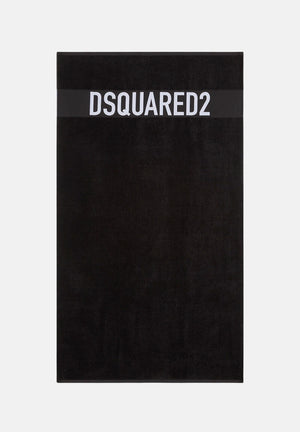 DSQUARED2 Telo mare nero per uomo e donna con logo D7P005980 010 DSQUARED2 
