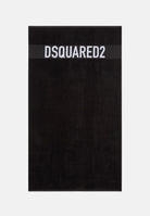 DSQUARED2 Telo mare nero per uomo e donna con logo D7P005980 010 DSQUARED2 