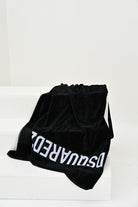 DSQUARED2 Telo mare nero per uomo e donna con logo D7P005980 010 DSQUARED2 