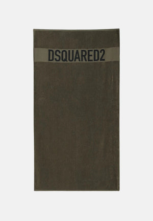 DSQUARED2 Telo mare verde mimetico per uomo e donna con logo D7P005980 307 DSQUARED2 