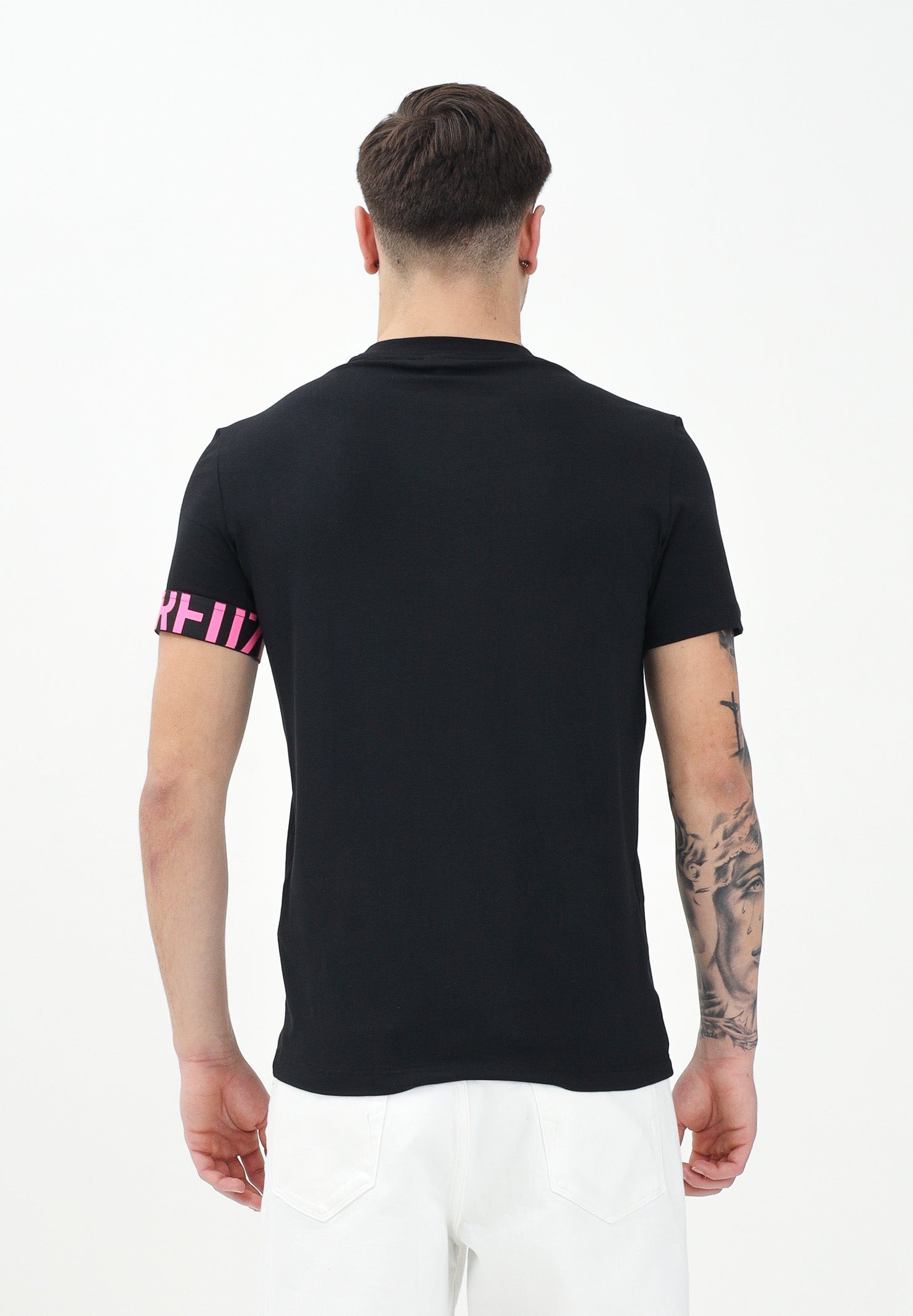 DSQUARED2 T-shirt a manica corta nera per uomo e donna con manica logata D9M3S5770 006 DSQUARED2 