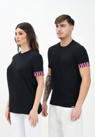 DSQUARED2 T-shirt a manica corta nera per uomo e donna con manica logata D9M3S5770 006 DSQUARED2 