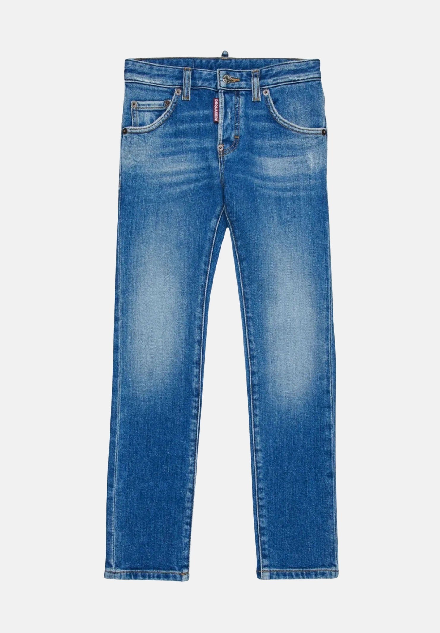 DSQUARED2 Jeans in denim blu per bambino e bambina DQ0236D0ABX-B DQ01 DSQUARED2 