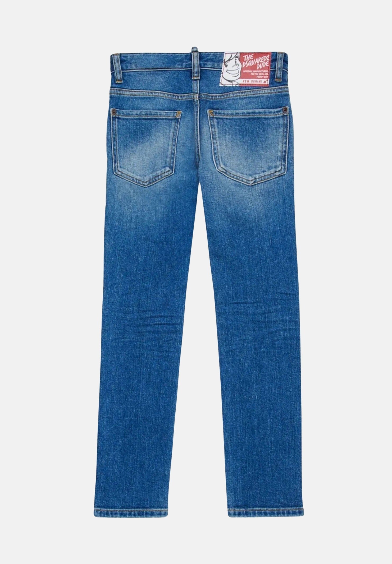DSQUARED2 Jeans in denim blu per bambino e bambina DQ0236D0ABX-B DQ01 DSQUARED2 