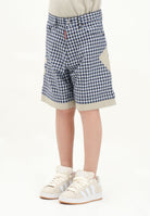 DSQUARED2 Bermuda a quadretti blu e bianchi per donna, ragazzi e bambini rifinito da logo DQ2718D0ABP DQ870 DSQUARED2 