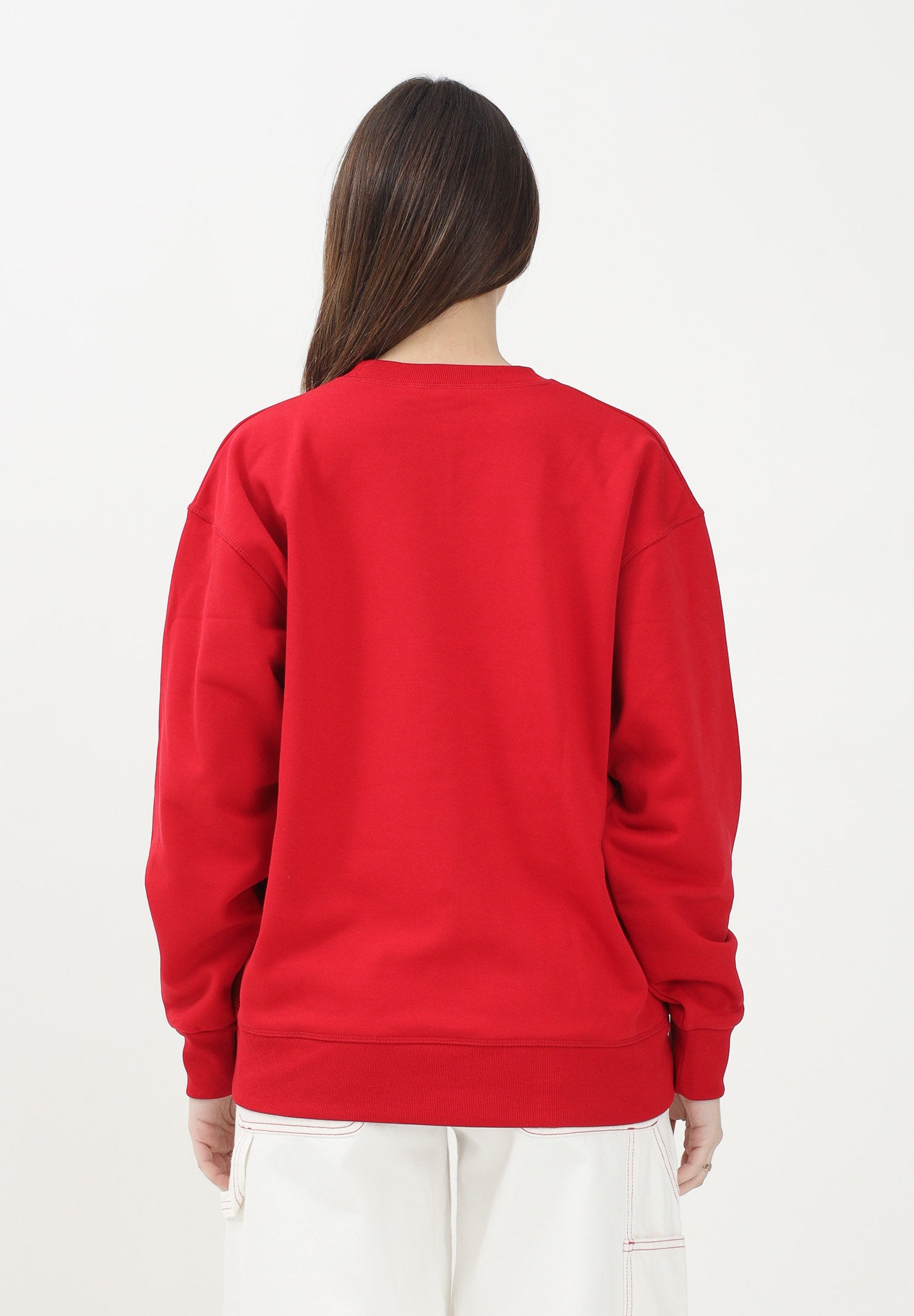 DSQUARED2 Felpa girocollo rossa per donna, ragazzi e bambini con stampa logo DQ2739D0094 DQ405 DSQUARED2 