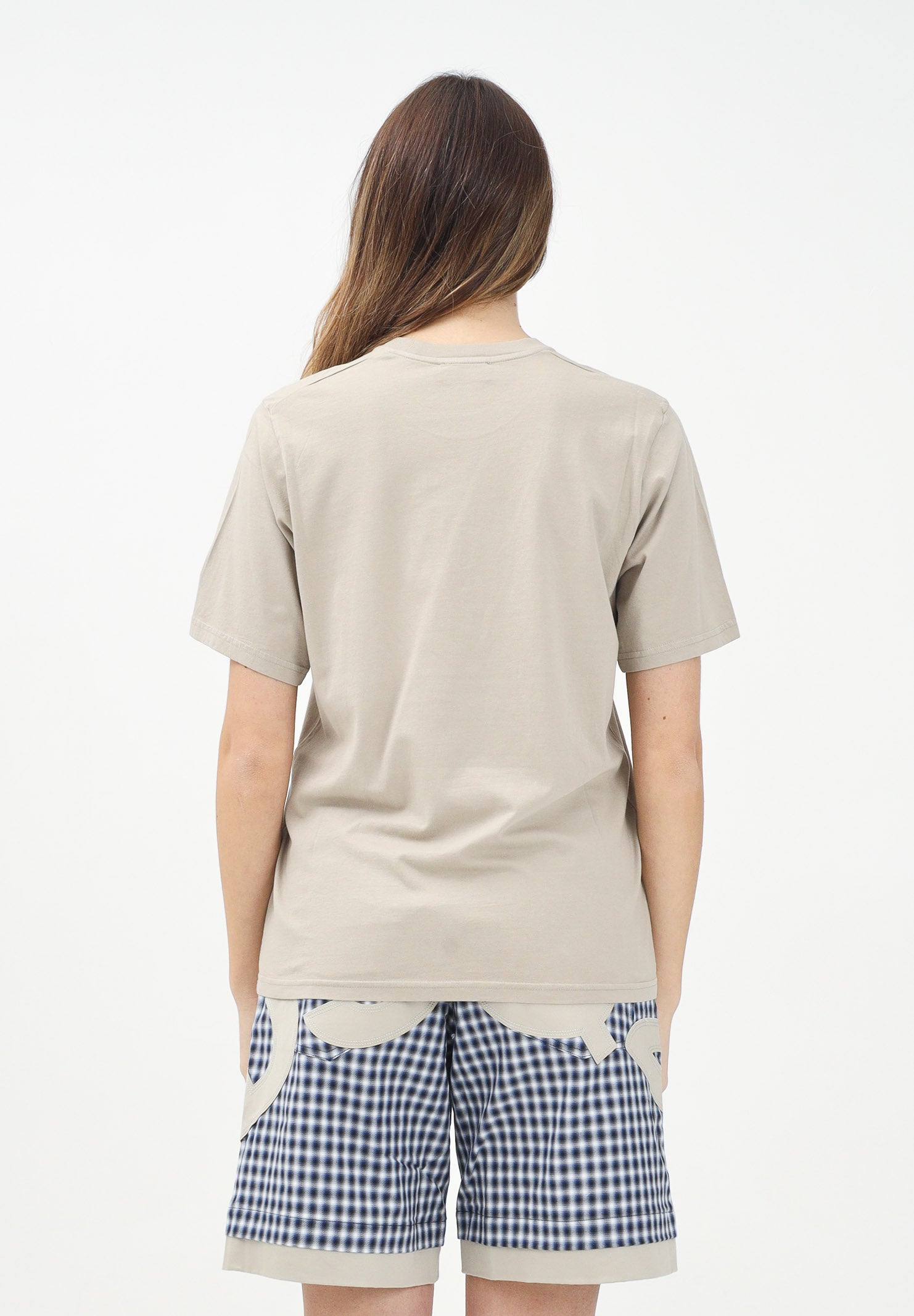 DSQUARED2 T-shirt a manica corta beige per donna, ragazzi e bambini con stampa logo su foglia d'acero DQ2743D0AC7 DQ717 DSQUARED2 