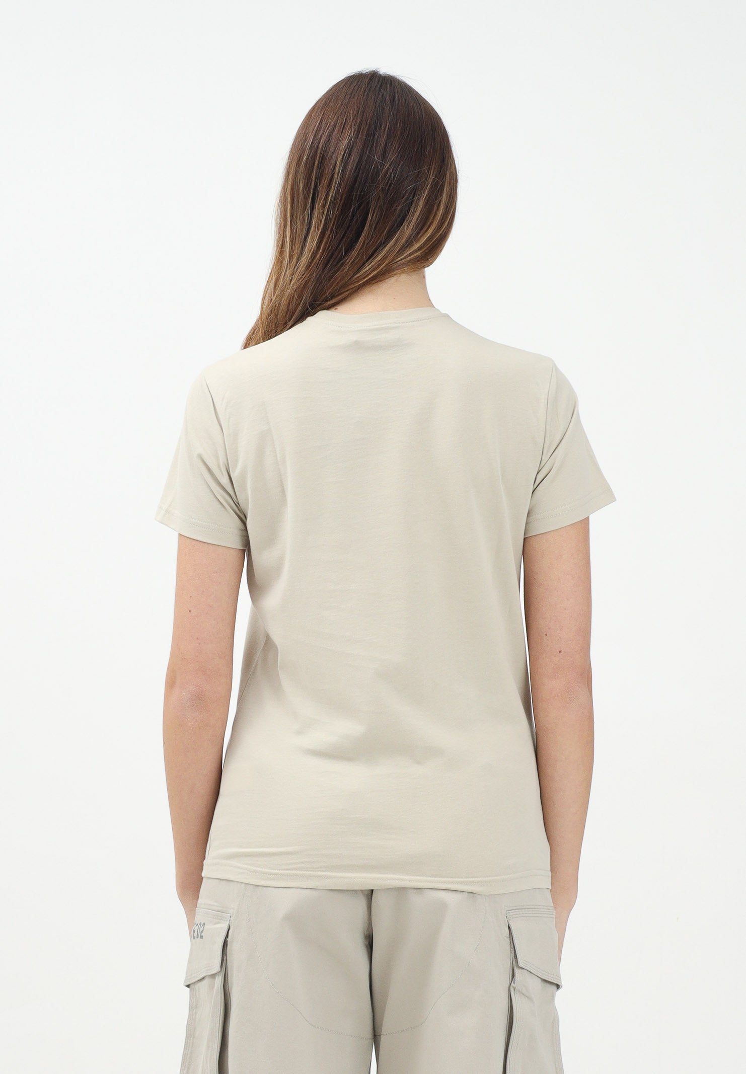 DSQUARED2 T-shirt a manica corta beige per donna, ragazzi e bambini con grafica Passport DQ2753D0015 DQ717 DSQUARED2 
