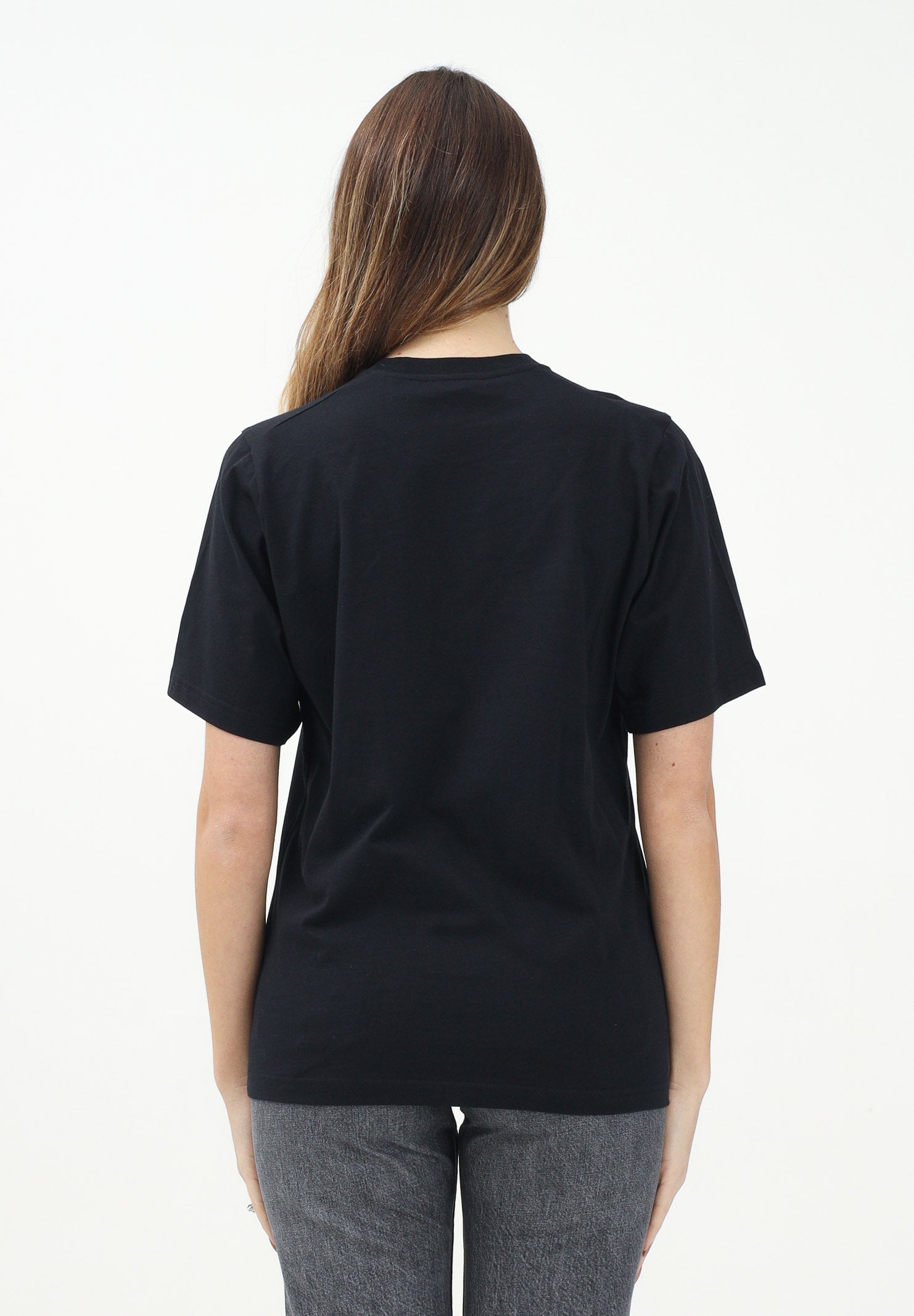 DSQUARED2 T-shirt a manica corta nera per donna, ragazzi e bambini con logo Maple Leaf DQ2770D0015 DQ900 DSQUARED2 