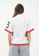 DSQUARED2 Camicia a manica corta bianca per donna, ragazzi e bambini con grafica Urban DQ2819D007D DQ100 DSQUARED2 