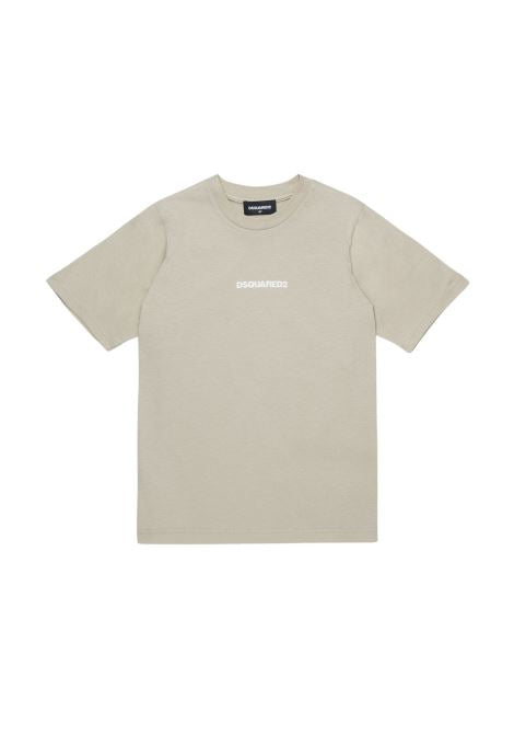 DSQUARED2 T-shirt beige da neonato con stampa logo DQ2853D004G DQ717 DSQUARED2 
