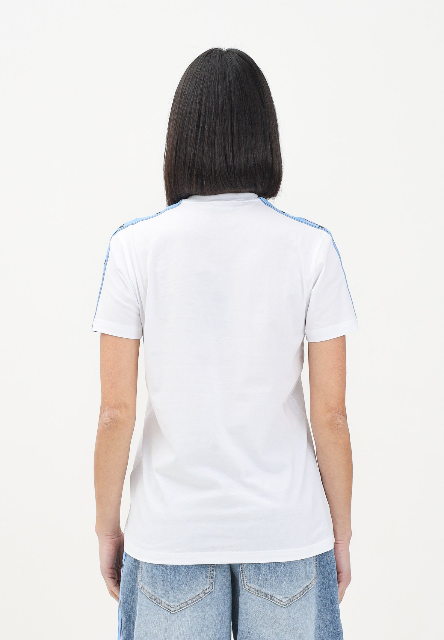 DSQUARED2 T-shirt a manica corta bianca per donna, ragazzi e bambini con stampa foglia d'acero DQ2898D0A47 DQ100 DSQUARED2 