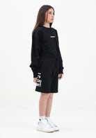 DSQUARED2 Shorts sportivo nero per donna, ragazzi e bambini con stampa logo DQ2930D0094 DQ900 DSQUARED2 
