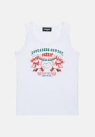 Canotta bianca per bambino e bambina con grafica Cowboy Pizza DQ2974D0A2C-B DQ100 DSQUARED2 