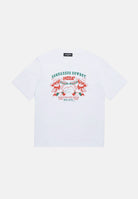 T-shirt a manica corta bianca per bambino e bambina con grafica Cowboy Pizza DQ2975D004G-B DQ100 DSQUARED2 