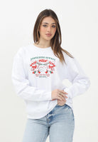DSQUARED2 Felpa girocollo bianca per donna, ragazzi e bambini con grafica Cowboy Pizza DQ2977D0094 DQ100 DSQUARED2 
