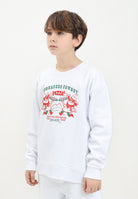 DSQUARED2 Felpa girocollo bianca per donna, ragazzi e bambini con grafica Cowboy Pizza DQ2977D0094 DQ100 DSQUARED2 