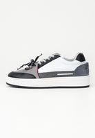 GCDS Sneakers bianche, nere e grigie da uomo con logo B1EU4203AF3 09 GCDS 