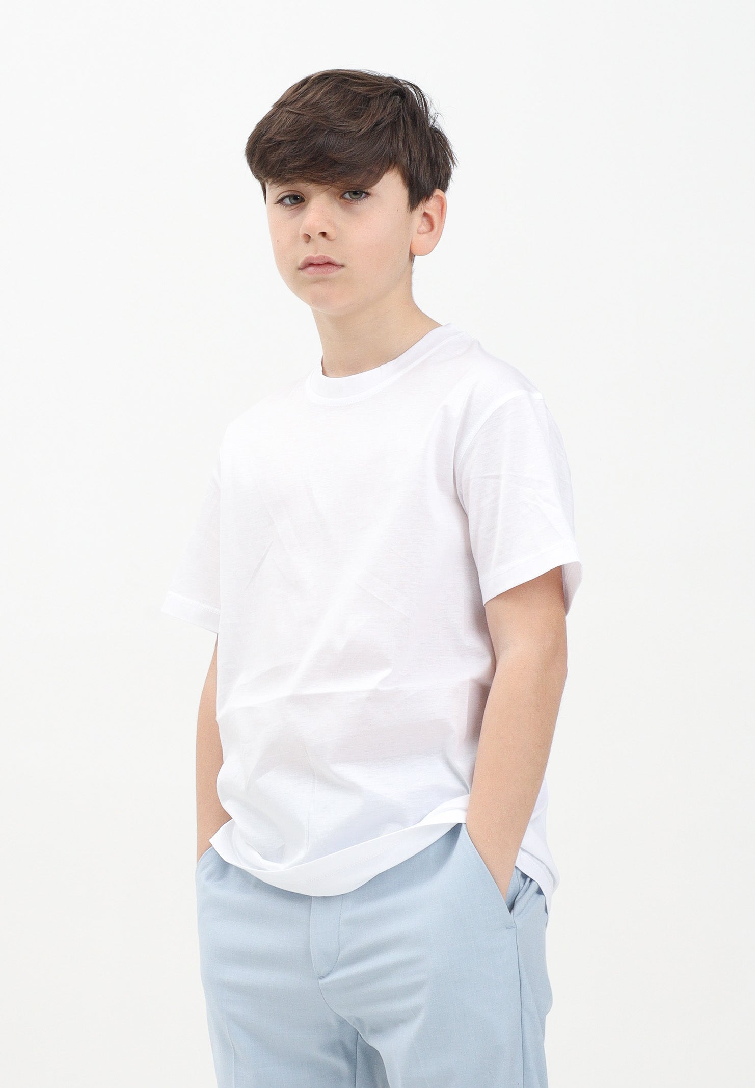 I'M BRIAN T-shirt a manica corta bianca da bambino TS3327J 002 I'M BRIAN 
