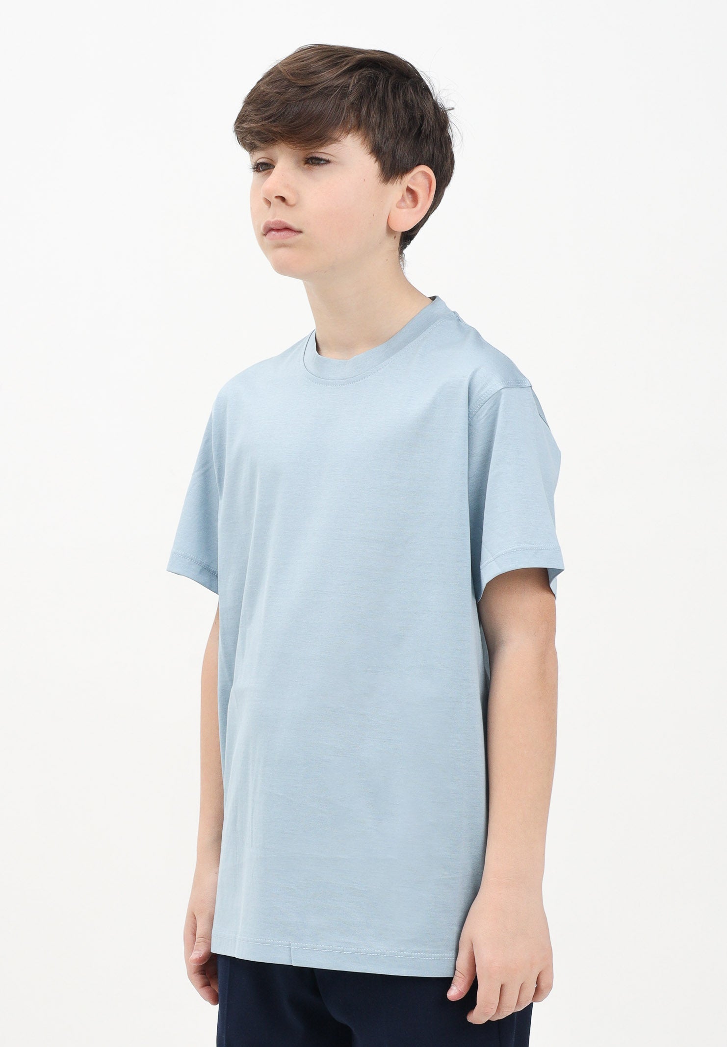 I'M BRIAN T-shirt a manica corta azzurro polvere da bambino TS3327J POL I'M BRIAN 
