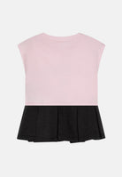 JORDAN Completino rosa e nero da neonato con stampa logo 15D974 G0T JORDAN 