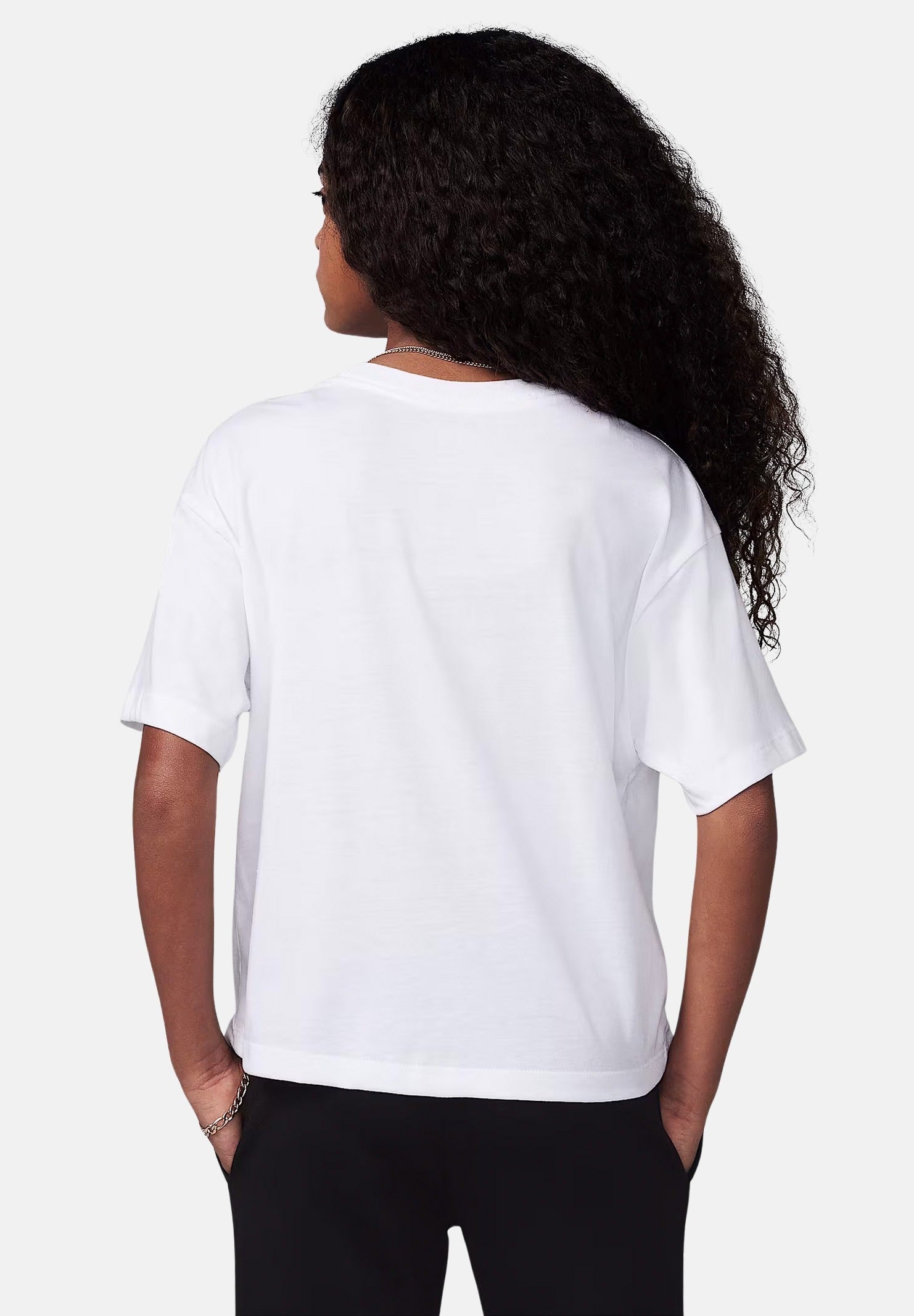 JORDAN T-shirt a manica corta Brooklyn Essentials bianca da bambina 45D311 001 JORDAN 