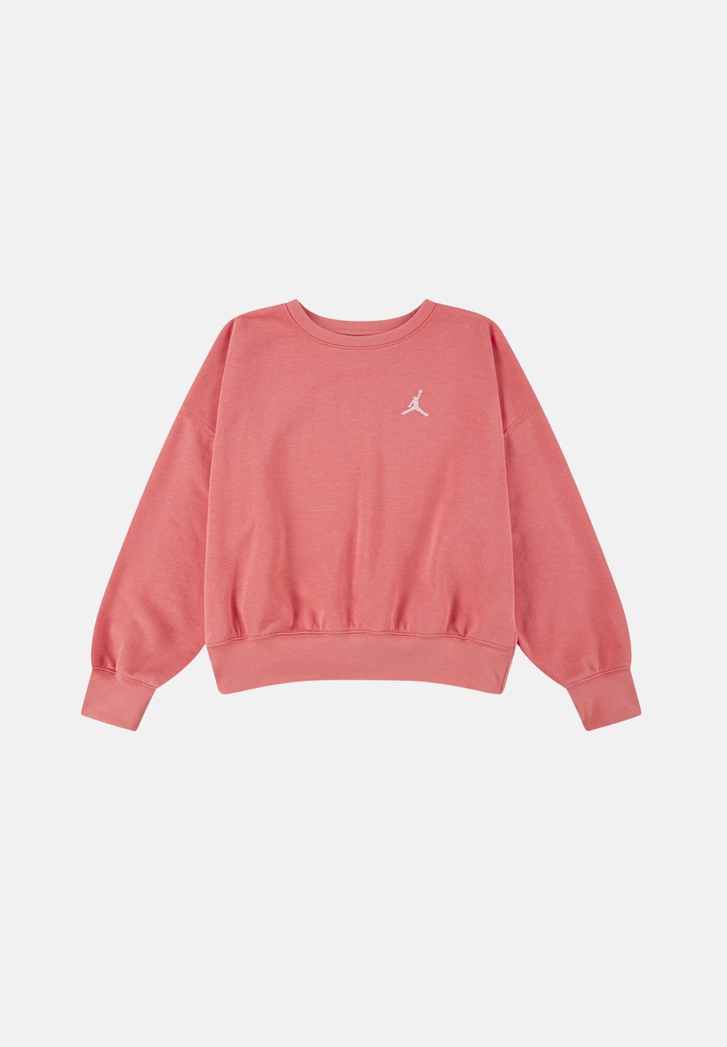 JORDAN Felpa girocollo BROOKYLN CREW rosa da bambina. <BR/> 45D506 A0Y JORDAN 