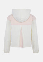 JORDAN Felpa con zip in tessuto utility bianca da bambina con logo 45D693 W3Z JORDAN 