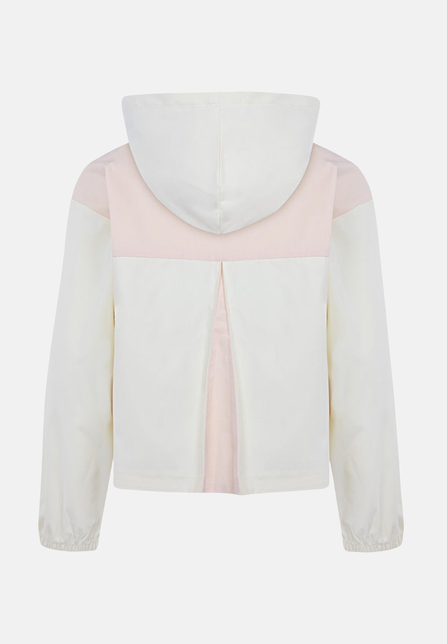 JORDAN Felpa con zip in tessuto utility bianca da bambina con logo 45D693 W3Z JORDAN 