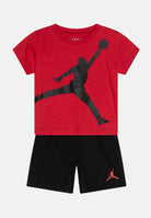 JORDAN Completino rosso e nero da neonato con stampa logo Jumpman 65C138 023 JORDAN 