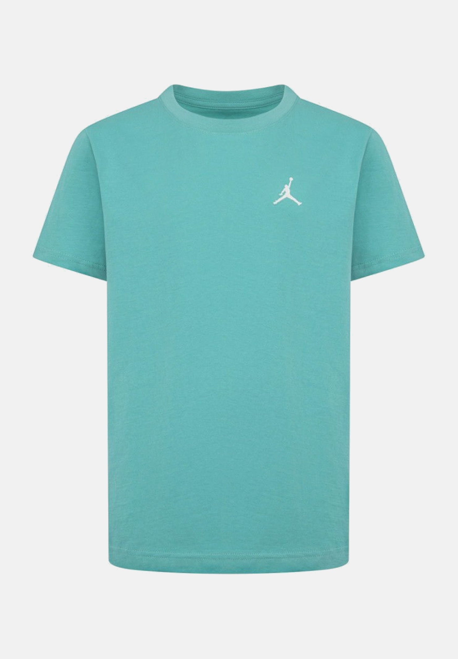 JORDAN T-shirt a manica corta verde acqua per bambino e bambina con ricamo Jumpman 95D266 B5P JORDAN 