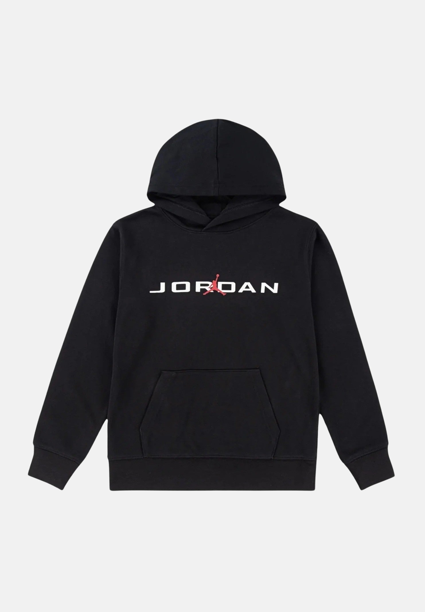 JORDAN Felpa con cappuccio Baseline French Terry nera per bambino e bambina 95D744 023 JORDAN 