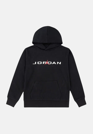 JORDAN Felpa con cappuccio Baseline French Terry nera per bambino e bambina 95D744 023 JORDAN 