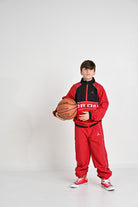 JORDAN Tuta WIND BREAKER PIPING rossa per bambino e bambina 95D763 R78 JORDAN 